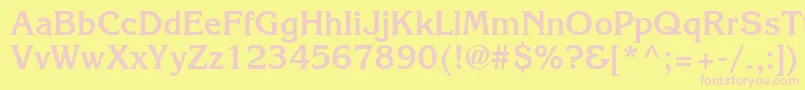 Agkb-fontti – vaaleanpunaiset fontit keltaisella taustalla