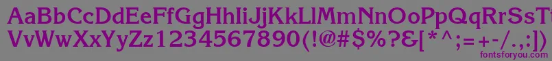 Agkb-fontti – violetit fontit harmaalla taustalla