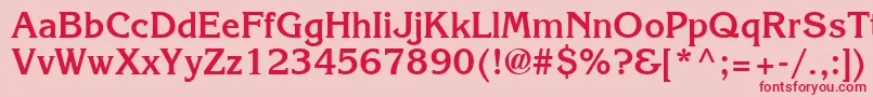 Agkb-fontti – punaiset fontit vaaleanpunaisella taustalla