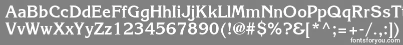 Agkb-Schriftart – Weiße Schriften auf grauem Hintergrund
