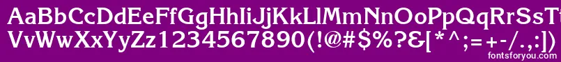 Fonte Agkb – fontes brancas em um fundo violeta