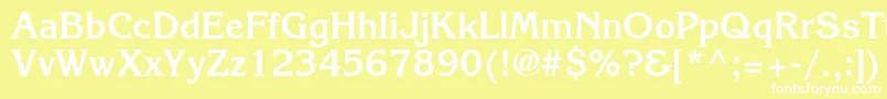 Шрифт Agkb – белые шрифты на жёлтом фоне