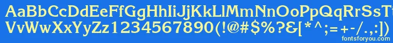Шрифт Agkb – жёлтые шрифты на синем фоне