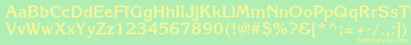 Agkb-fontti – keltaiset fontit vihreällä taustalla