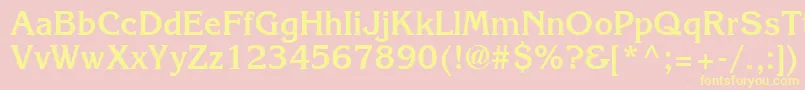 Agkb-fontti – keltaiset fontit vaaleanpunaisella taustalla