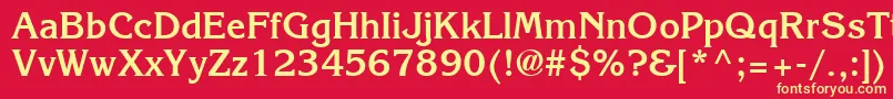 Agkb-Schriftart – Gelbe Schriften auf rotem Hintergrund