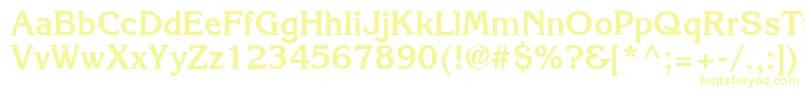 Шрифт Agkb – жёлтые шрифты на белом фоне