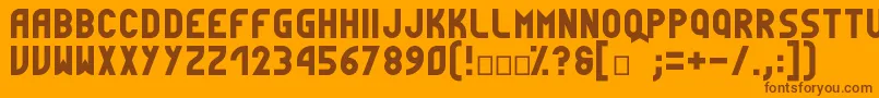 Simpleness Font – Brown Fonts on Orange Background