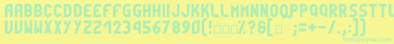 Simpleness Font – Green Fonts on Yellow Background