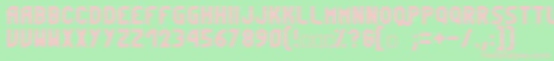 Simpleness Font – Pink Fonts on Green Background