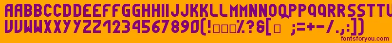 Simpleness Font – Purple Fonts on Orange Background
