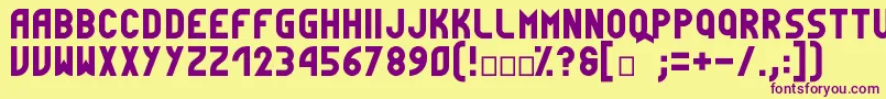 Simpleness Font – Purple Fonts on Yellow Background