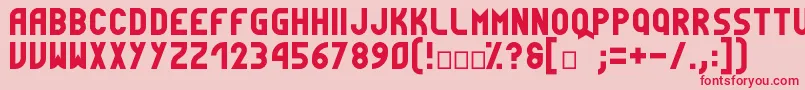 Simpleness Font – Red Fonts on Pink Background