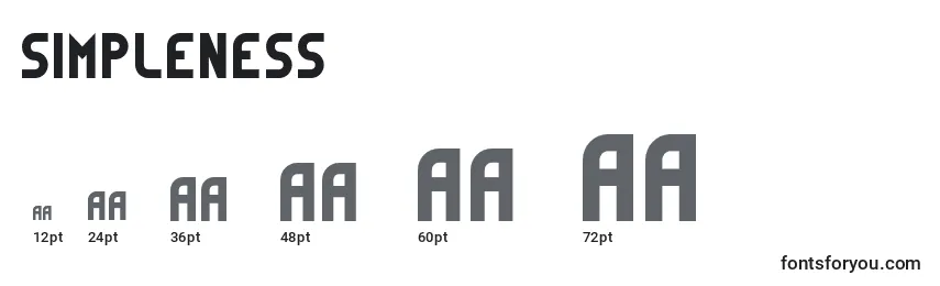 Размеры шрифта Simpleness