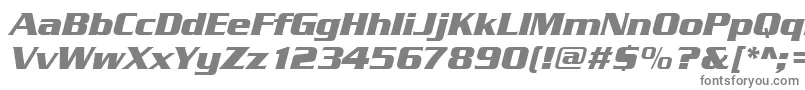SerpentinedeebolItalic-fontti – harmaat kirjasimet valkoisella taustalla