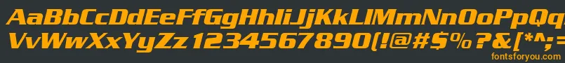 Шрифт SerpentinedeebolItalic – оранжевые шрифты на чёрном фоне