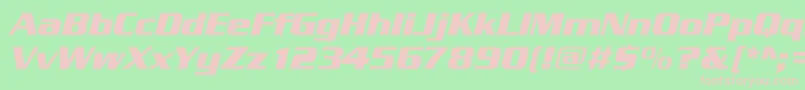 SerpentinedeebolItalic Font – Pink Fonts on Green Background
