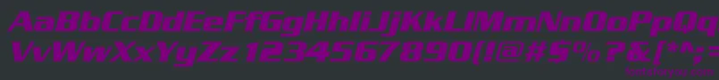 Police SerpentinedeebolItalic – polices violettes sur fond noir
