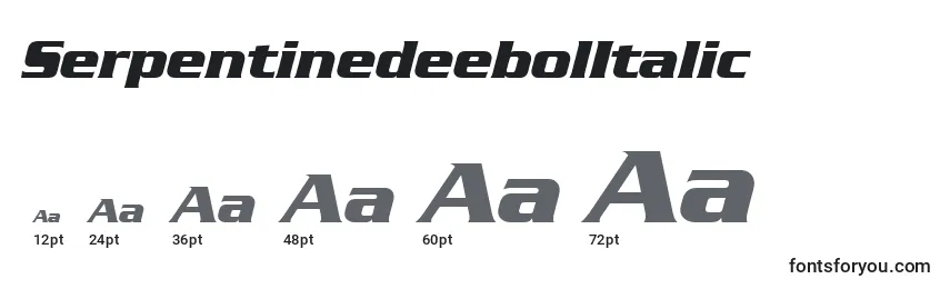 SerpentinedeebolItalic Font Sizes