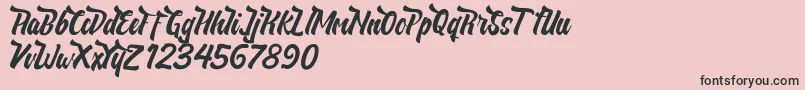 NeldaFree Font – Black Fonts on Pink Background