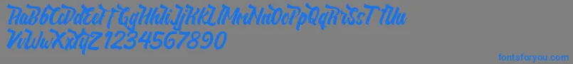 NeldaFree Font – Blue Fonts on Gray Background
