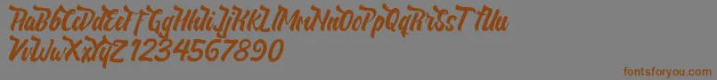 NeldaFree Font – Brown Fonts on Gray Background