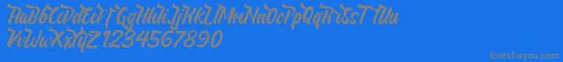 NeldaFree Font – Gray Fonts on Blue Background