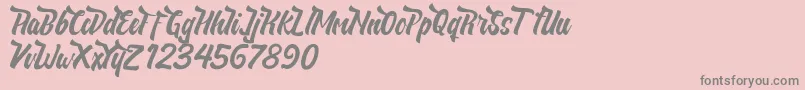 NeldaFree Font – Gray Fonts on Pink Background