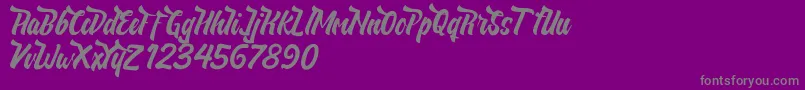 NeldaFree Font – Gray Fonts on Purple Background