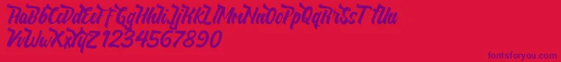 fuente NeldaFree – Fuentes Moradas Sobre Fondo Rojo