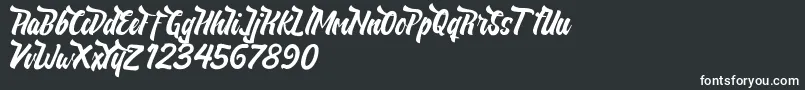 NeldaFree Font – White Fonts on Black Background