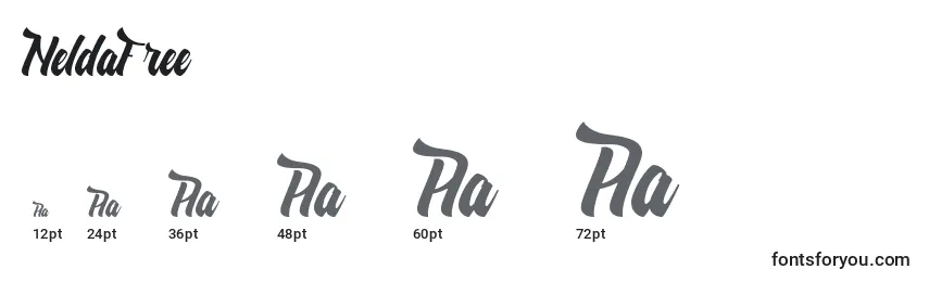 NeldaFree Font Sizes