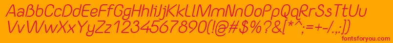 YaahowuItalic Font – Red Fonts on Orange Background