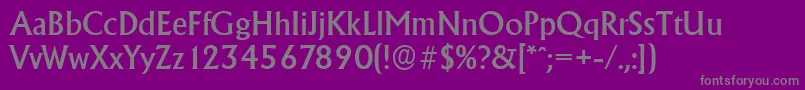 フォントAdelonserialMediumRegular – 紫の背景に灰色の文字