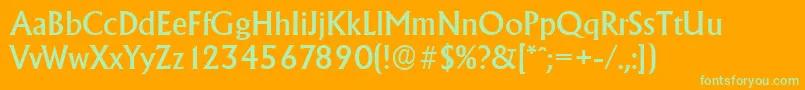 Weitere Informationen zur AdelonserialMediumRegular-Schriftart AdelonserialMediumRegular-Schriftart – Grüne Schriften auf orangefarbenem Hintergrund