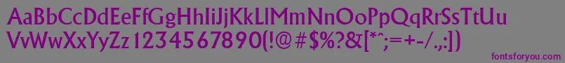 Шрифт AdelonserialMediumRegular – фиолетовые шрифты на сером фоне