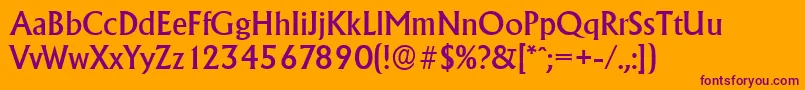 AdelonserialMediumRegular Font – Purple Fonts on Orange Background