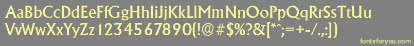 AdelonserialMediumRegular Font – Yellow Fonts on Gray Background