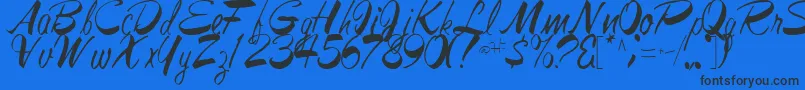 フォントJesaRegular – 黒い文字の青い背景