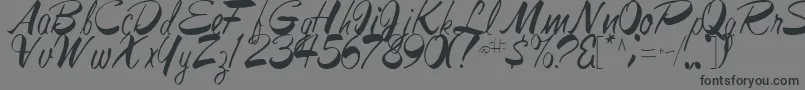 フォントJesaRegular – 黒い文字の灰色の背景