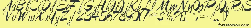 JesaRegular Font – Black Fonts on Yellow Background