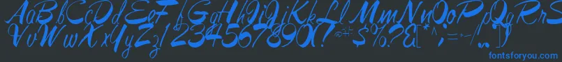 JesaRegular Font – Blue Fonts on Black Background