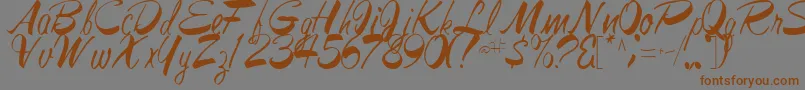 JesaRegular Font – Brown Fonts on Gray Background