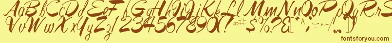 JesaRegular Font – Brown Fonts on Yellow Background