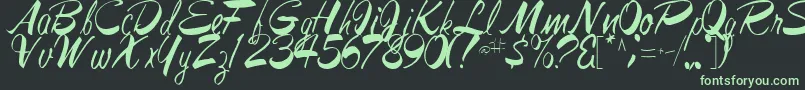 JesaRegular Font – Green Fonts on Black Background