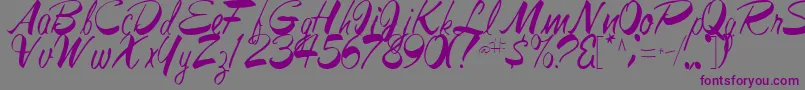 Шрифт JesaRegular – фиолетовые шрифты на сером фоне