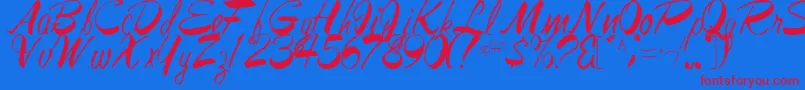 JesaRegular Font – Red Fonts on Blue Background