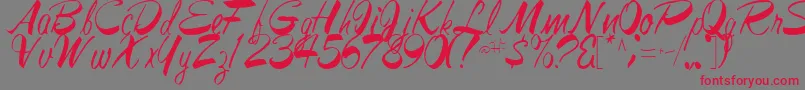 JesaRegular Font – Red Fonts on Gray Background