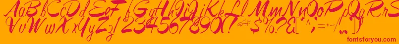 JesaRegular Font – Red Fonts on Orange Background