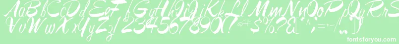 JesaRegular Font – White Fonts on Green Background